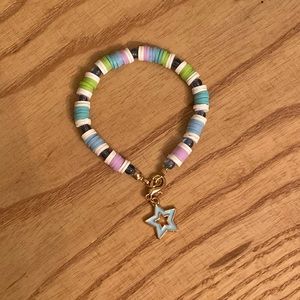 Handmade kids heishi charm bracelet